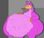  2022 abdominal_bulge anthro belly belly_pat big_belly dreamworks half-closed_eyes hand_on_stomach keohusky male mr._snake_(the_bad_guys) narrowed_eyes navel obese obese_anthro obese_male overweight overweight_anthro overweight_male reptile scalie snake soft_vore solo sound_effects standing text the_bad_guys vore 