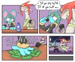  alcohol anthro betting beverage comic dialogue dragging duo english_text fan_character hi_res male male/male mammal meow_(space_dandy) money murid murine neko3240 rat rodent space_dandy text 