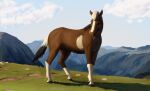  detailed_background equid equine feral horse lemurlemurovich male mammal solo 