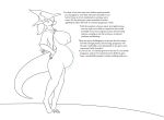  2021 absurd_res anthro belly belly_expansion big_breasts breast_expansion breasts clothing dialogue digital_drawing_(artwork) digital_media_(artwork) digitigrade dragon english_text expansion female hair hand_on_hip hat headgear headwear hi_res horn invalid_tag keinga line_art looking_at_self magic_user monochrome mostly_nude navel nipples open_mouth pose scalie signature simple_background solo text thick_tail thick_thighs wizard_hat 