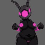  anthro arthropod big_breasts breasts chubby_female deathshork deep_navel digital_media_(artwork) female genitals glowing glowing_eyes glowing_genitalia machine mandibles navel neon_lights pixel_(artwork) pussy robot slightly_chubby solo thick_thighs wide_hips 