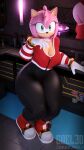  3d_(artwork) absurd_res amy_rose clothing coel3d digital_media_(artwork) female hi_res hoodie leggings legwear pinup pose sega solo sonic_the_hedgehog sonic_the_hedgehog_(series) topwear 