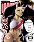  anthro camelid clothing cover female ghostly666 hi_res humanoid llama male mammal nipples peru spanish_text text thick_thighs underwear 