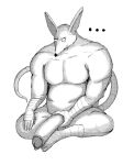  absurd_res anthro big_penis ellipsis genitals hi_res huge_penis hyper hyper_genitalia male mammal monochrome mouse mouse_tail murid murine muscular neutral_expression one-punch_man one_(manga) pecs penis penis_grab rat_tail rodent screentone sitting solo super_mouse wraps yazata 