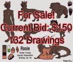  adopt anthro auction bid bidding buy female female/female feral genitals heavensdoor hi_res money paypal pussy rosie_(heavensdoor) solo 