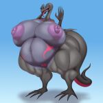  2022 5_fingers absurd_res anthro areola ber00 big_breasts breasts digital_media_(artwork) female fingers generation_7_pokemon genitals hi_res huge_breasts nintendo nipples nude obese obese_anthro obese_female open_mouth overweight overweight_anthro overweight_female pokemon pokemon_(species) purple_areola purple_nipples pussy salazzle simple_background solo tongue tongue_out video_games 