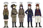  4girls alternate_costume anyan_(jooho) love_live! love_live!_sunshine!! military military_uniform multiple_girls ohara_mari sakurauchi_riko tagme takami_chika tsushima_yoshiko uniform watanabe_you world_war_i 