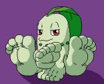  5_toes chikorita feet feet_hands foot_focus foot_hands generation_2_pokemon green_body green_skin hi_res humanoid_feet marblepan nintendo pokemon pokemon_(species) quadruped solo toes video_games what 