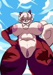  absurd_res anthro arcanine fattmana female generation_1_pokemon hi_res hisuian_arcanine hisuian_form nintendo pokemon pokemon_(species) regional_form_(pokemon) solo standing video_games 