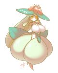  acrylictoon anthro big_breasts big_dress breasts elemental_creature female flora_fauna flower_(anatomy) generation_5_pokemon hair hi_res lilligant long_hair nintendo plant pokemon pokemon_(species) solo video_games 