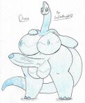  balls big_breasts big_butt big_penis brachio breasts butt chasey_ultra_beast_goodra diana_(character) female genitals herm hi_res intersex penis solo thick_thighs wolfespada 