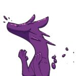  acrasia animated animated_png clapping dragon dripping female feral goo_creature goo_dragon gyrotech horn input-command purple_body 