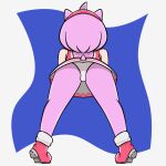  accessory amy_rose anthro atecky butt clothed clothing digital_media_(artwork) eulipotyphlan female footwear fur hair hair_accessory hedgehog hi_res mammal panties pink_body sega simple_background solo sonic_the_hedgehog_(series) underwear video_games 