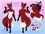 absurd_res agender ambiguous_gender anthro bisexual black_body black_ears black_fur black_nose black_paws breasts butt canid canine digital_media_(artwork) english_text female floppy_ears fluffy fluffy_tail fox full-length_portrait fur hair headphones hi_res inner_ear_fluff jesam jesam_(jesam) lgbt_pride male mammal markings model_sheet multicolored_body multicolored_fur nude open_mouth portrait purple_eyes red_body red_fox red_fur red_hair simple_background smile soft-dogs solo text tongue treble_clef tuft white_body white_ear_fluff white_fur 