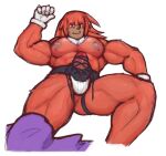  anthro butterbumball chest_tuft genitals hi_res knuckles_the_echidna looking_at_viewer male muscular muscular_male nipples penis sega solo sonic_the_hedgehog_(series) tuft 