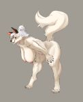  anthro arctic_wolf big_breasts breasts canid canine canis crookedponcho female hi_res mammal muscular muscular_female solo thick_thighs tundra_(crookedponcho) wolf 