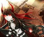  black_gold_saw black_hair black_rock_shooter fire king_saw non-web_source solo 