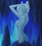  adjusting_hair back breasts cap looking_back nami nude one_piece short_hair solo statue tattoo 