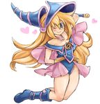  black_magician_girl blonde_hair blush dark_magician_girl duel_monster smile wink yu-gi-oh! yuu-gi-ou yuu-gi-ou_duel_monsters 