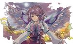  animal_ears bird bug butterfly insect lowres mystia_lorelei pink_hair short_hair solo touhou unagi77 