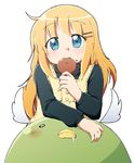  bad_id bad_pixiv_id blonde_hair blue_eyes child eating highres long_hair looking_at_viewer original solo yasunao_(yasunao-z) 