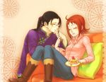  angela_(harvest_moon) couple eating hal_(sakurajam) harvest_moon harvest_moon:_animal_parade harvest_moon:_tree_of_tranquility jin_(harvest_moon) 