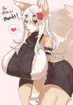  &lt;3 2022 absurd_res accessory anthro arm_under_breasts azi_4081 big_breasts biped blonde_hair blue_eyes breasts canid canine canis chito-nii clothing cuffs_(clothing) english_text female flower flower_in_hair hair hair_accessory hi_res huge_breasts leaning leaning_forward long_hair looking_at_viewer mammal meme meme_clothing ofuda open_mouth pictographics plant pupils shirt_cuffs slit_pupils solo speech_bubble sweater text topwear virgin_killer_sweater wolf 