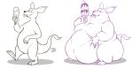  2022 anthro belly big_belly big_butt butt dessert dragontzin food fur half-closed_eyes hand_on_stomach hi_res holding_food holding_ice_cream holding_object ice_cream kangaroo macropod male mammal marsupial morbidly_obese morbidly_obese_anthro morbidly_obese_male narrowed_eyes nude obese obese_anthro obese_male overweight overweight_anthro overweight_male raised_tail sitting sniff_(moomin) solo standing the_moomins thick_arms thick_thighs walking weight_gain whiskers wide_eyed wide_hips 