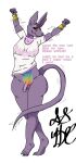  absurd_res anthro asroyalsagittarius barefoot beerus big_butt butt choker claws clothing digital_media_(artwork) domestic_cat dragon_ball dragon_ball_super english_text erection feet felid feline felis genitals hairless hairless_cat half_naked hi_res i_wear_what_i_want jewelry lingerie looking_at_viewer male mammal necklace penis shirt simple_background smile solo sphynx_(cat) stretching t-shirt tail text tight_clothing tight_shirt tight_topwear topwear 