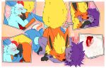  anal anthro anus ball_worship black_paws blush bodily_fluids cum cum_in_pussy cum_inside dragon eeveelution female feral flareon from_front_position generation_1_pokemon genital_fluids graedius_(artist) group kissing knot licking male male/female mating_press mythological_carbuncle mythology nintendo oral pokemon pokemon_(species) rimming sex tongue tongue_out trio video_games 