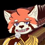  2022 aethel_(thepandalore) ailurid anthro big_ears brown_body brown_fur ear_tuft earth_wind_&amp;_fire echonioni fur hi_res inner_ear_fluff male mammal meme microphone red_body red_fur red_panda september_(month) singing solo tan_body tan_fur tuft 