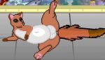  animated anus balls beady_eyes big_balls brown_paws bubble canid canine digestion digestion_noises floor fox fur genitals ivorden_bar leg_twitch male mammal orange_body orange_fur pawpads solo spread_legs spreading tail_motion tailwag tile tile_floor tongue tongue_out vore vorochi white_chest 