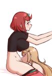  fellatio futa_with_female futanari liveactors mythra_(xenoblade) oral pyra_(xenoblade) xenoblade_chronicles_(series) xenoblade_chronicles_2 