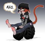  3_toes anthro barefoot beanie black_beanie black_clothing black_hoodie black_topwear bottomwear calico_cat cat_smile cellphone claws clothed clothing countershade_feet countershading denim denim_clothing domestic_cat epic_games feet felid feline felis female foot_tuft fortnite hands_between_legs hat headgear headwear heel_tuft hi_res hindpaw hoodie humanoid_feet jeans looking_at_viewer mammal meow meow_skulls_(fortnite) mottled narrowed_eyes open_mouth open_smile pants paw_tuft pawpads paws phone piebald pink_pawpads scottytheman sitting sitting_on_tire smartphone smile soles solo speech_bubble tire toe_claws toes topwear torn_bottomwear torn_clothing torn_jeans torn_pants tuft video_games yellow_eyes 