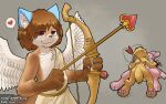  &lt;3 :3 anthro arrow_(weapon) arrowed blood blood_splatter bodily_fluids canid canine canis cupid death domestic_dog eye_roll female fox gore hi_res him_army lagomorph leporid male male/female mammal orgasm_face pawpads rabbit ranged_weapon simple_background snuff weapon wings 