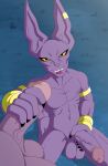  5_toes absurd_res anthro balls barefoot beerus champa dragon_ball dragon_ball_super dragon_ball_z dragonballsuper duo erection feet foot_ninja15 genitals handjob hi_res male male/male nude penile penis sex soles toes 