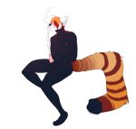  ailurid anthro big_tail black_body black_fur bodily_fluids charlie_(razumi) cum ejaculation enjoying eyes_closed fur genital_fluids hi_res male mammal masturbation pent_up pink_cock red_panda sitting solo wasabitea 