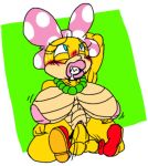  accessory anthro balls big_breasts blush bodily_fluids bow_(feature) bow_ribbon breasts butt claws digital_media_(artwork) dragoonwashere duo erection female female_penetrated genital_fluids genitals hair_accessory hair_bow hair_ribbon horn jewelry koopa koopa_troopa koopaling lips male male/female male_penetrating male_penetrating_female mario_bros muscular nintendo nipples nude penetration penis pussy reptile ribbons scalie sex simple_background vaginal vaginal_penetration video_games wendy_o._koopa 