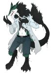  absurd_res after_transformation anthro changed_game clothing fluffy goo_(disambiguation) hi_res invalid_tag kudo_redfox_(character) scientist sergal torn_clothing transformation 