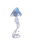  absurdres azelf closed_mouth commentary expressionless forehead_jewel full_body gem highres pokemon red_gemstone signature simple_background symbol-only_commentary toukashi_(2tou9) white_background yellow_eyes 