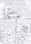  anthro belt black_and_white bottomwear box canid canine car child clothing comic container crate dasyuromorph dialogue duo english_text female furniture hand_on_hip hybrid kitfox-crimson male mammal marsupial monochrome novus_(kitfox-crimson) open_mouth pants parent parent_and_child photo rumour_(kitfox-krimson) shirt sketch stone_floor stone_wall sugar_(kitfox-crimson) t-shirt table tank_top text thylacine topwear vehicle wall_(structure) wooden_box young 