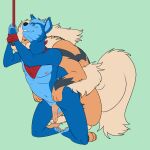  anal anal_penetration anthro anthro_on_feral anthro_penetrated antoszowa arcanine balls bestiality blue_body blue_fur canid canine canis domestic_dog duo duo_focus feral feral_penetrating feral_penetrating_anthro from_behind_position fur generation_1_pokemon genitals group hair hi_res humanoid_genitalia interspecies kneeling male male/male male_on_feral male_penetrated male_penetrating male_penetrating_male mammal nintendo nude on_ground paws_on_hips penetration pokemon pokemon_(species) pokephilia rope sex shiba_inu size_difference smile spitz teeth video_games 