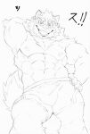  abs absurd_res anthro barrel_(live-a-hero) biceps bulge canid canine canis clothing heylaw21 hi_res lifewonders live-a-hero male mammal muscular muscular_anthro muscular_male nipples pecs sketch solo underwear video_games wolf 