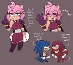  absurd_res amy_rose anthro blue_body clothed clothing comic digital_media_(artwork) echidna eulipotyphlan female gesture gloves group handwear hedgehog hi_res knuckles_the_echidna looking_at_viewer male mammal monotreme narrowed_eyes neckerchief pink_body pointing red_body sega simple_background smile sonic_boom sonic_the_hedgehog sonic_the_hedgehog_(series) tail_motion tailwag toodamncycle topwear trio waving 