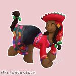  accessory anthro bottomwear bow_ribbon braided_hair braided_tail cinema_(flashquatsch) clothed clothed_feral clothing equid equine fan_character female feral flashquatsch furgonomics hair horse mammal peru pony ribbons skirt solo tail_accessory tail_bow tail_ribbon 