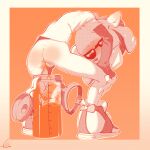  blush bodily_fluids butt crouching ejaculation genital_fluids genitals hi_res inkling_girl lewlem nintendo pussy pussy_ejaculation pussy_juice smile splatoon video_games 