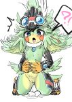  ?! absurd_res animal_humanoid anthro armor avian avian_humanoid biped bird blade_(xenoblade) blush bodily_fluids breasts clothing colored_sketch drooling egg eyewear eyewear_on_head feathers female finch_(xenoblade) gauntlets genitals gloves goggles goggles_on_head green_body green_feathers handwear hi_res holding_stomach humanoid kneeling mostly_nude nipples open_mouth oviposition pink_nipples pink_tongue powan_po40 pussy saliva simple_background sketch small_breasts solo speech_bubble tears tongue tongue_out white_background xenoblade_chronicles_2 