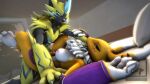  16:9 2022 3_fingers 3d_(artwork) anthro armwear aroused bandai_namco bed breasts clothing detailed_background digimon digimon_(species) digital_media_(artwork) duo erection female fingers from_front_position fur furniture generation_7_pokemon genitals hi_res invalid_tag karouart legendary_pokemon light lighting lying male male/female missionary_position nintendo nipples nude on_back paws penis pokemon pokemon_(species) renamon sex signature smile smirk tuft video_games white_body white_fur widescreen yellow_body yellow_fur zeraora 