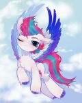  astralblues blue_body blue_feathers blue_hair blue_tail chest_tuft cutie_mark ear_tuft equid equine eyebrows eyelashes feathered_wings feathers female feral fur hair hasbro hi_res hooves mammal mlp_g5 multicolored_body multicolored_feathers multicolored_hair multicolored_wings my_little_pony one_eye_closed pegasus pink_body pink_feathers pink_hair pink_tail purple_body purple_feathers solo tuft two_tone_hair two_tone_tail white_body white_feathers white_fur wings zipp_storm_(mlp) 