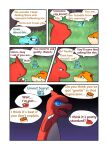  bodily_fluids charmeleon comic crying darrow0 english_text forest generation_1_pokemon generation_2_pokemon hi_res nintendo plant pokemon pokemon_(species) pol quilava speech_bubble tears text totodile tree video_games yuel 